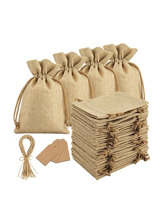 برينت شوب فور مي رباط الخيش القابل لإعادة الاستخدام 10 قطع من أكياس الهدايا أكياس الحلوى لمستلزمات الحفلات 13 × 18 سم / 5 × 7 بوصة - Image 1