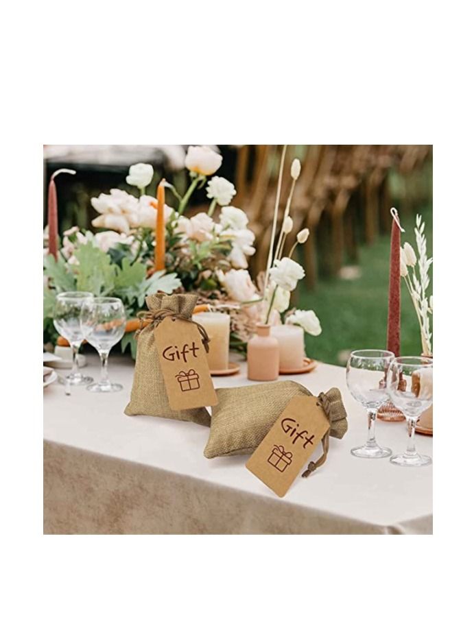 برينت شوب فور مي رباط الخيش القابل لإعادة الاستخدام 10 قطع من أكياس الهدايا أكياس الحلوى لمستلزمات الحفلات 13 × 18 سم / 5 × 7 بوصة - Image 3