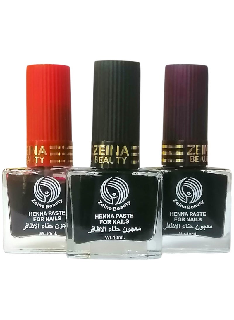 ZEINA BEAUTY Henna Paste For Nails 10*3ml