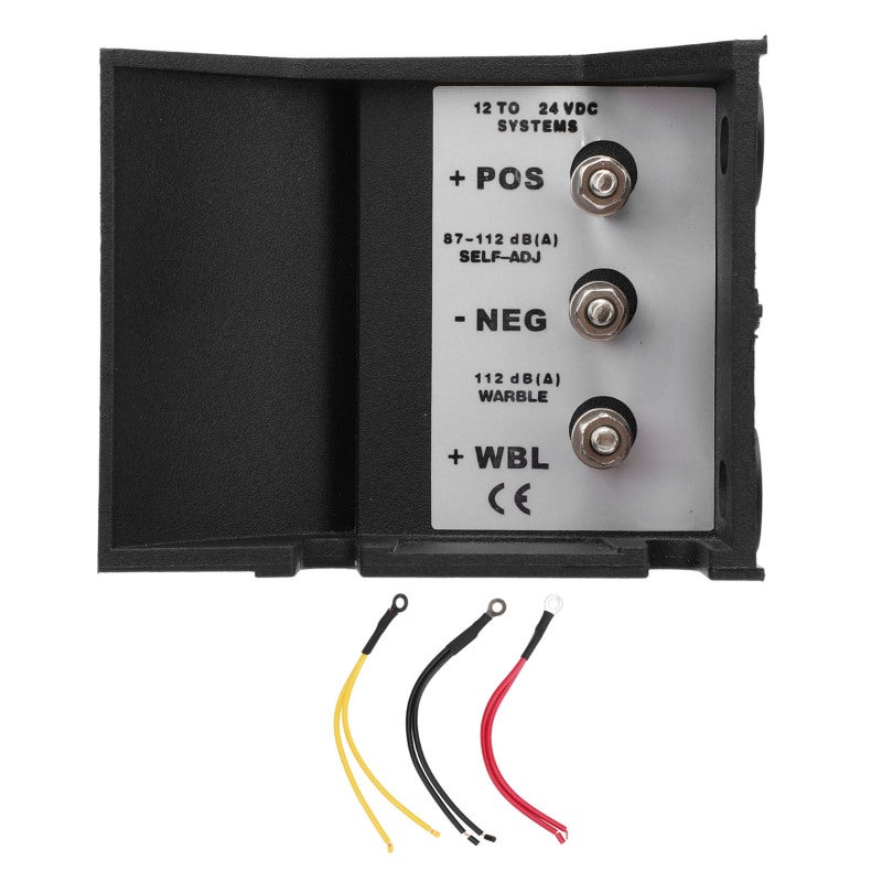 Car Backup Alarm 112dB ABS Water Resistant - Powerful Warning Sound Reverse Beeper Horn - 3 Adjustable Sounds for 12V to 48V Heavy Duty Vehicles - Image 1
