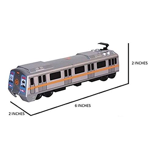 Centy Toys Plastic Pull Back Metro Train, Number Of Pieces: 1, Silver, 36 months - Image 4