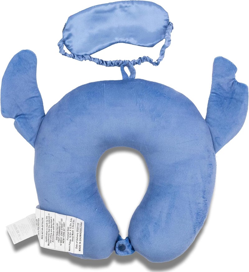 Fast Forward Disney Stitch Neck Pillow and Eye Mask Set for Kids - Image 2