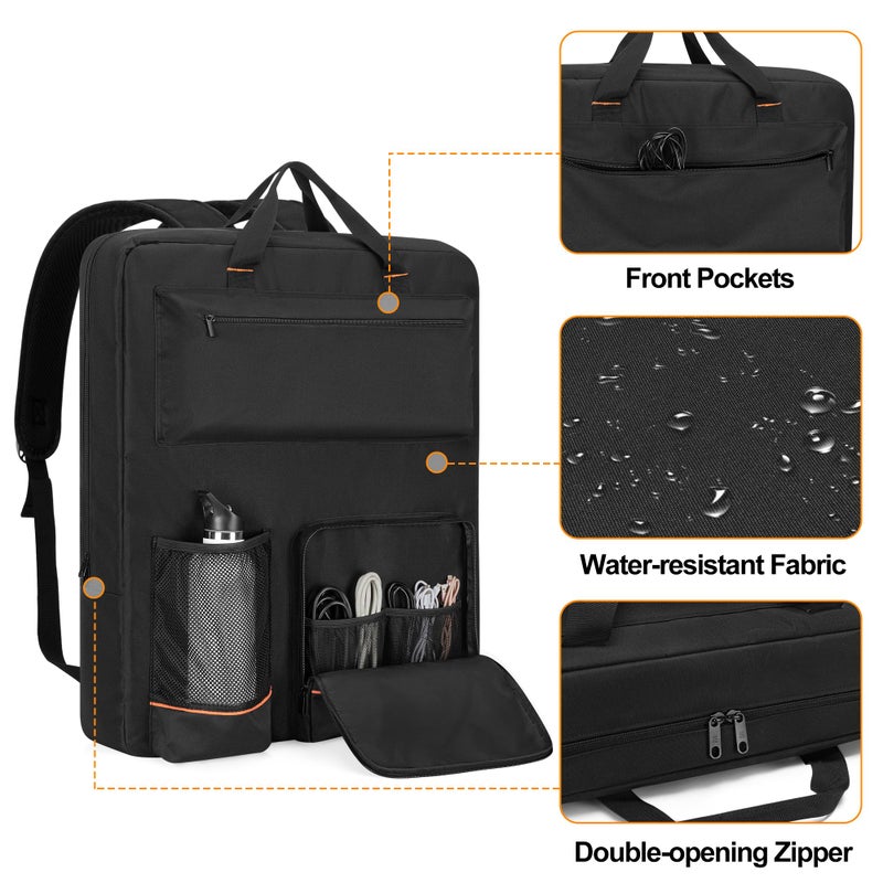 HODRANT HODRANT Solar Panel Storage Bag, Travel Solar Panel Backpack Compatible with Jackery SolarSaga 100W 100X 200W, Padded Solar Panel Carrying Case for 2 Panels, Portable Solar Panel Carrier with Pockets  - Image 3