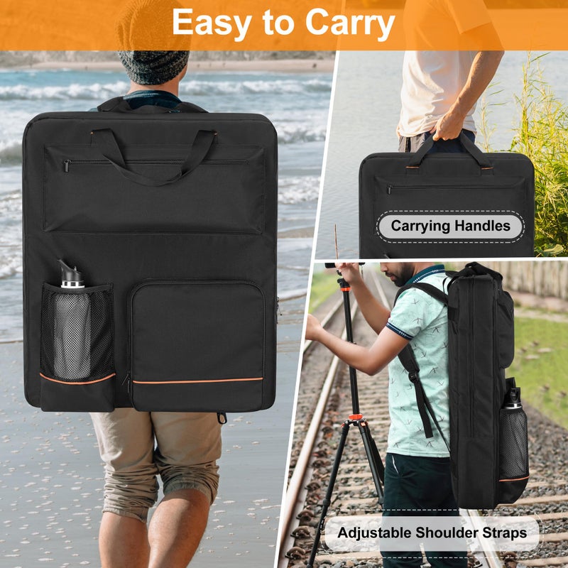 HODRANT HODRANT Solar Panel Storage Bag, Travel Solar Panel Backpack Compatible with Jackery SolarSaga 100W 100X 200W, Padded Solar Panel Carrying Case for 2 Panels, Portable Solar Panel Carrier with Pockets  - Image 5