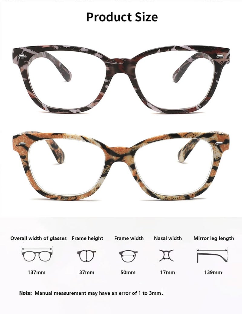 LANLANG 4 Pack Blue light blocking Reading Glasses for Women Men, Spring Hinge, PC frame, Lightweight, Colorful design, +2.0 diopters - Image 5