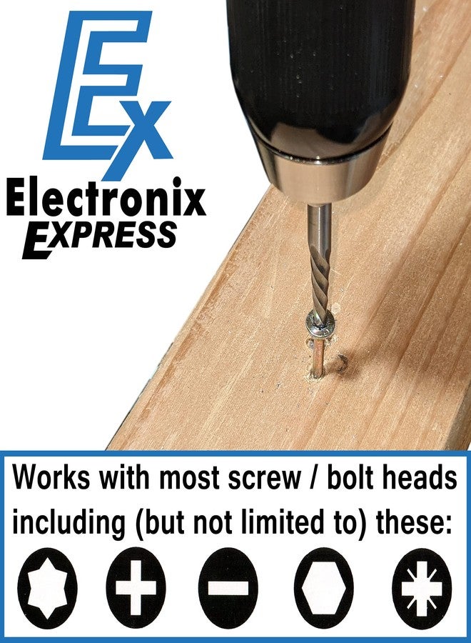 EX ELECTRONIX EXPRESS 10 Piece Screw Extractor and Left Hand Drill Bit Set, Easily Remove Stripped Screws and Damaged Bolts, Includes 5 HSS Left-Hand Drill Bits, 5 GCr15 Extractors, Metal Case - EX ELECTRONIX EXPRESS - Image 3