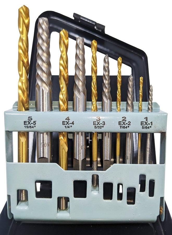 EX ELECTRONIX EXPRESS 10 Piece Screw Extractor and Left Hand Drill Bit Set, Easily Remove Stripped Screws and Damaged Bolts, Includes 5 HSS Left-Hand Drill Bits, 5 GCr15 Extractors, Metal Case - EX ELECTRONIX EXPRESS - Image 5