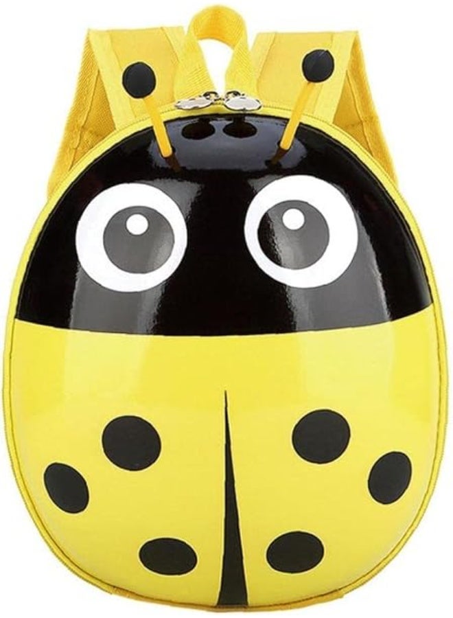 Ladybug-Shaped Kids' Backpack for Preschool | Hard-shell, suitable for preschool age, elastic strap, internal mesh pocket, distinctive cartoon design. - Image 1