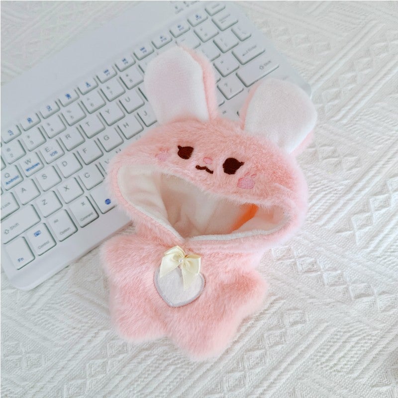 10cm Cotton Doll Explorer Outfit Denim Set 10cm light pink rabbit embroidered jumpsuit 