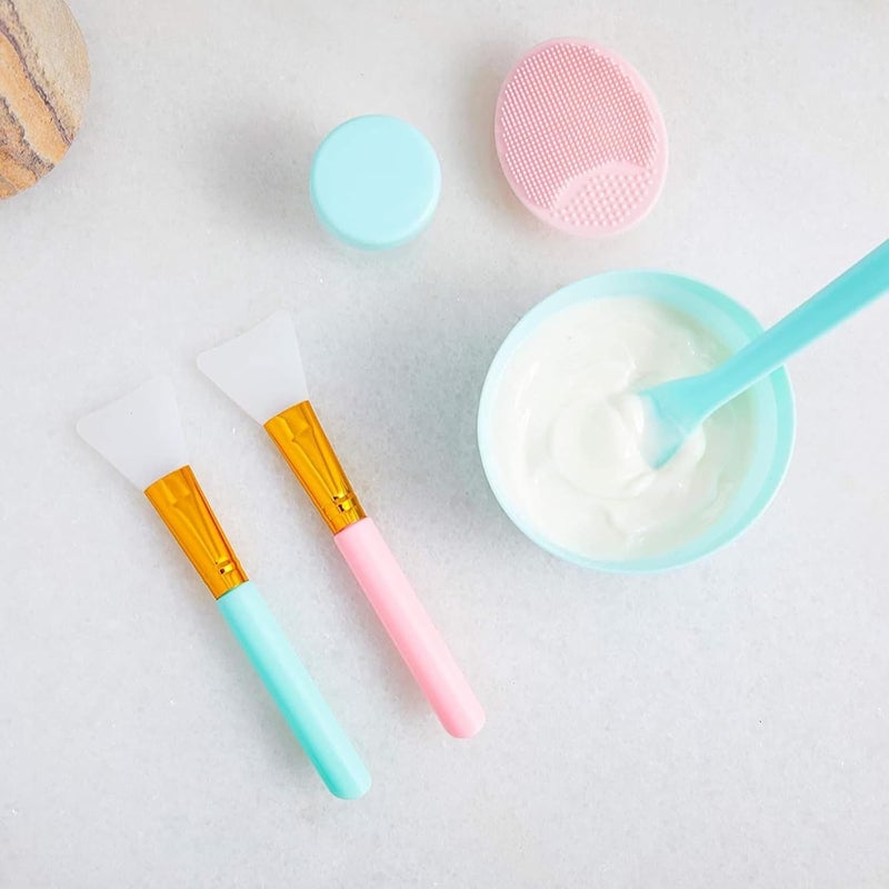 Glamlily 10 Piece Silicone Face Cleanser and Body Scrubber Pad Exfoliating Scrub Brush for Shower 5 Colors Back Scrubber for Shower - Image 2