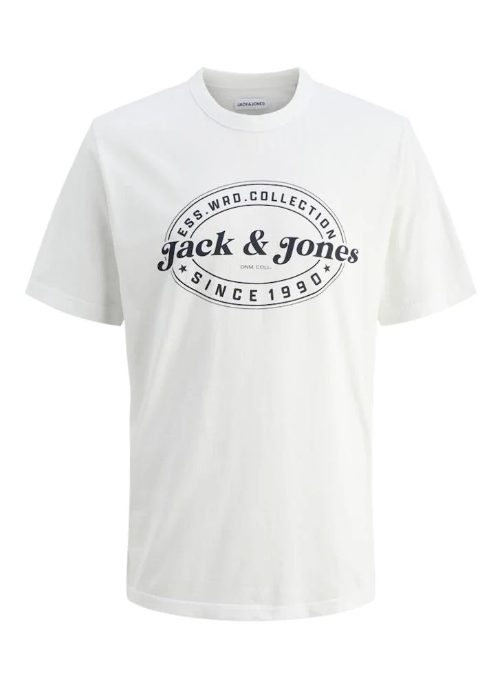 JACK & JONES Jjedover Printed Crew Neck T-Shirt