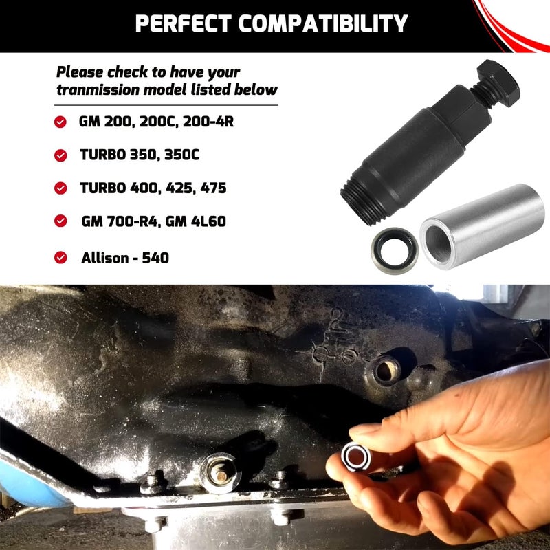 Bzsunway GM Transmission Shifter Seal Remover Installer for Turbo 300 350 400 700-R4 4L60 with Seal - Image 2