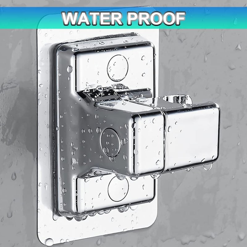 OneNine Self-Adhesive Adjustable Shower Head Holder – No Drilling Wall Mount Bracket, Waterproof Plastic Handheld Shower Wand Holder for  Bathroom - Image 5