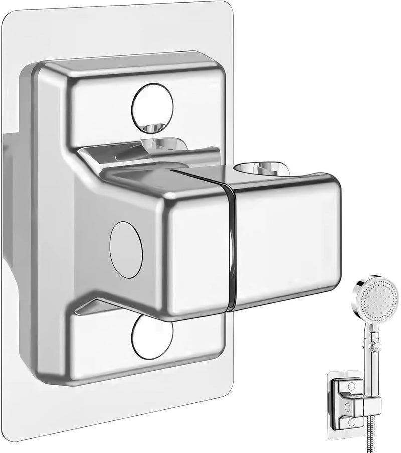 OneNine Self-Adhesive Adjustable Shower Head Holder – No Drilling Wall Mount Bracket, Waterproof Plastic Handheld Shower Wand Holder for  Bathroom - Image 1