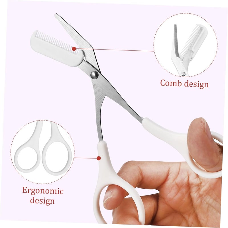 SAFIGLE Eyebrow Trimmer Kit with Safety Razor Lightweight Portable Eyebrow Grooming for Precise Shaping Trimming Peaks and Tails Non Slip Handle for Comfortable Use Transparent Design - Image 3