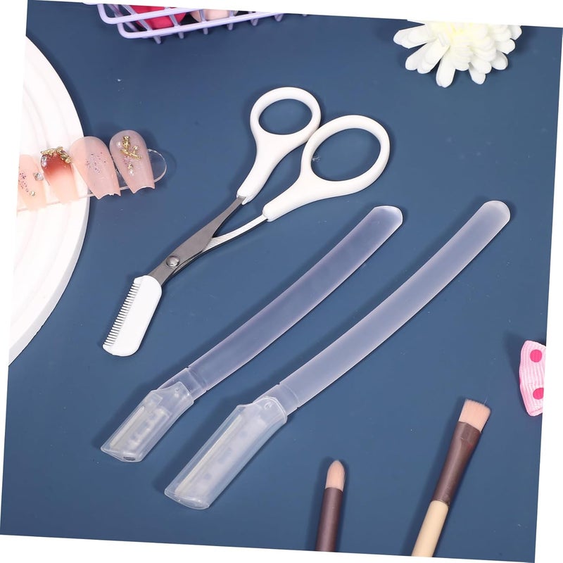SAFIGLE Eyebrow Trimmer Kit with Safety Razor Lightweight Portable Eyebrow Grooming for Precise Shaping Trimming Peaks and Tails Non Slip Handle for Comfortable Use Transparent Design - Image 5