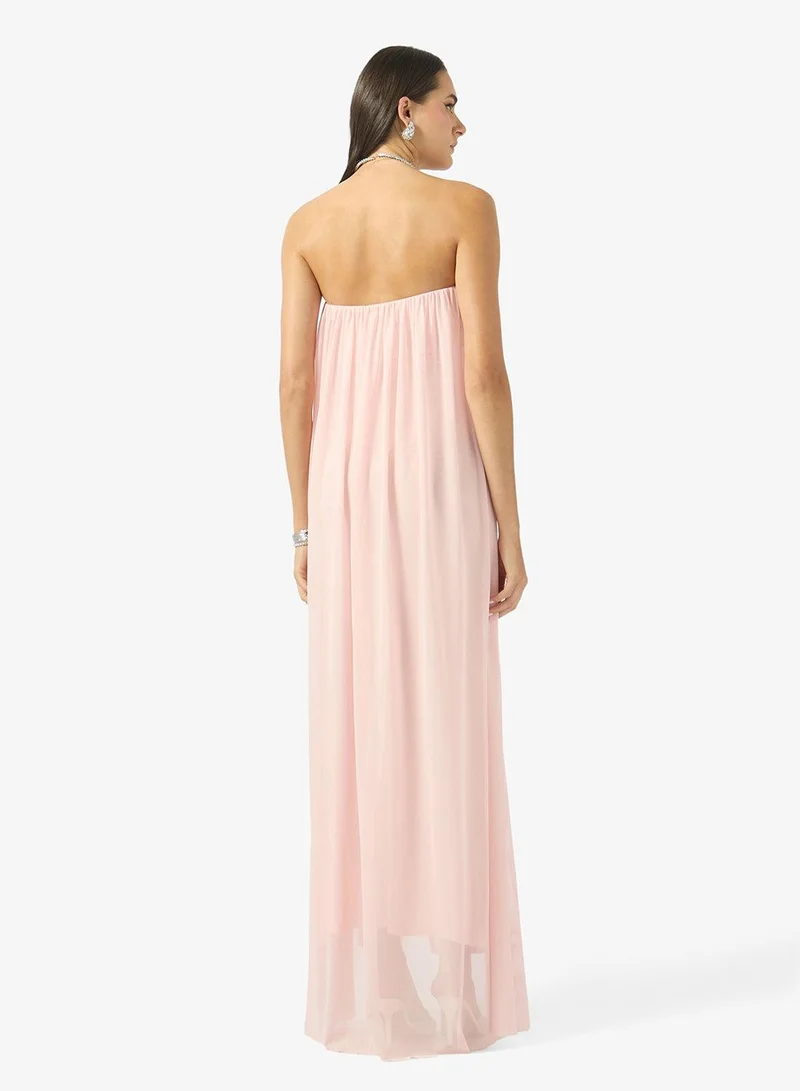 Ginger Bandeau Dress with Crosage Trail Detail