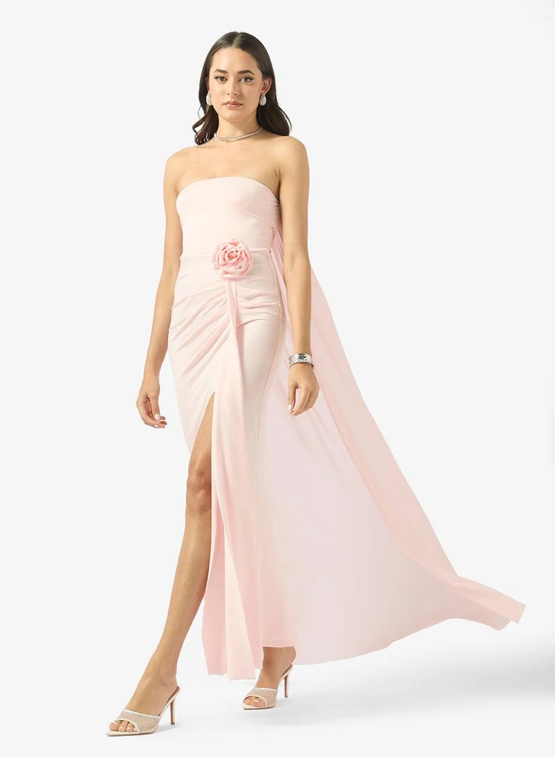 Ginger Bandeau Dress with Crosage Trail Detail