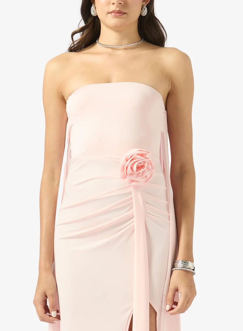 Ginger  Bandeau Dress with Crosage Trail Detail for Women | Best Price UAE
