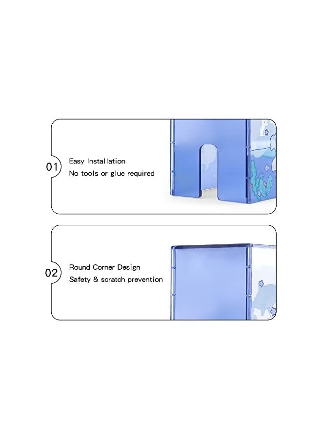 PROMASS Cute Shark Acrylic Clear Dust Display Box Cover for Switch/OLED Dock, Assemble Waterproof Cover Case Compatible with Nintendo Switch/OLED Charging Dock Accessories - Image 3