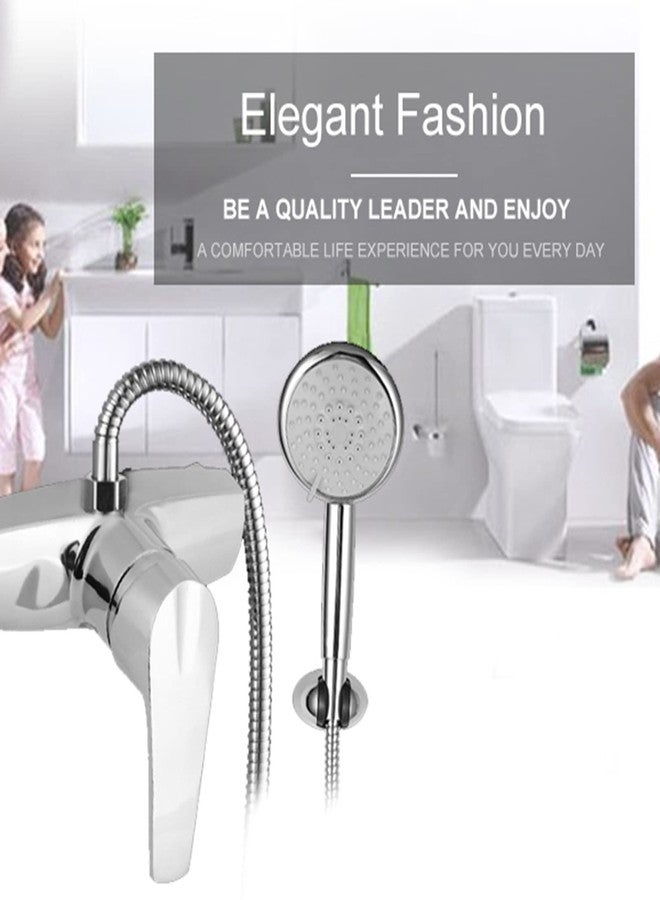 Zerodis Zinc Alloy Single-Lever Wall Mounted Bathroom Faucet - Single Handle Hot and Cold Water Mixer Tap for Shower and Bathtub - Image 2