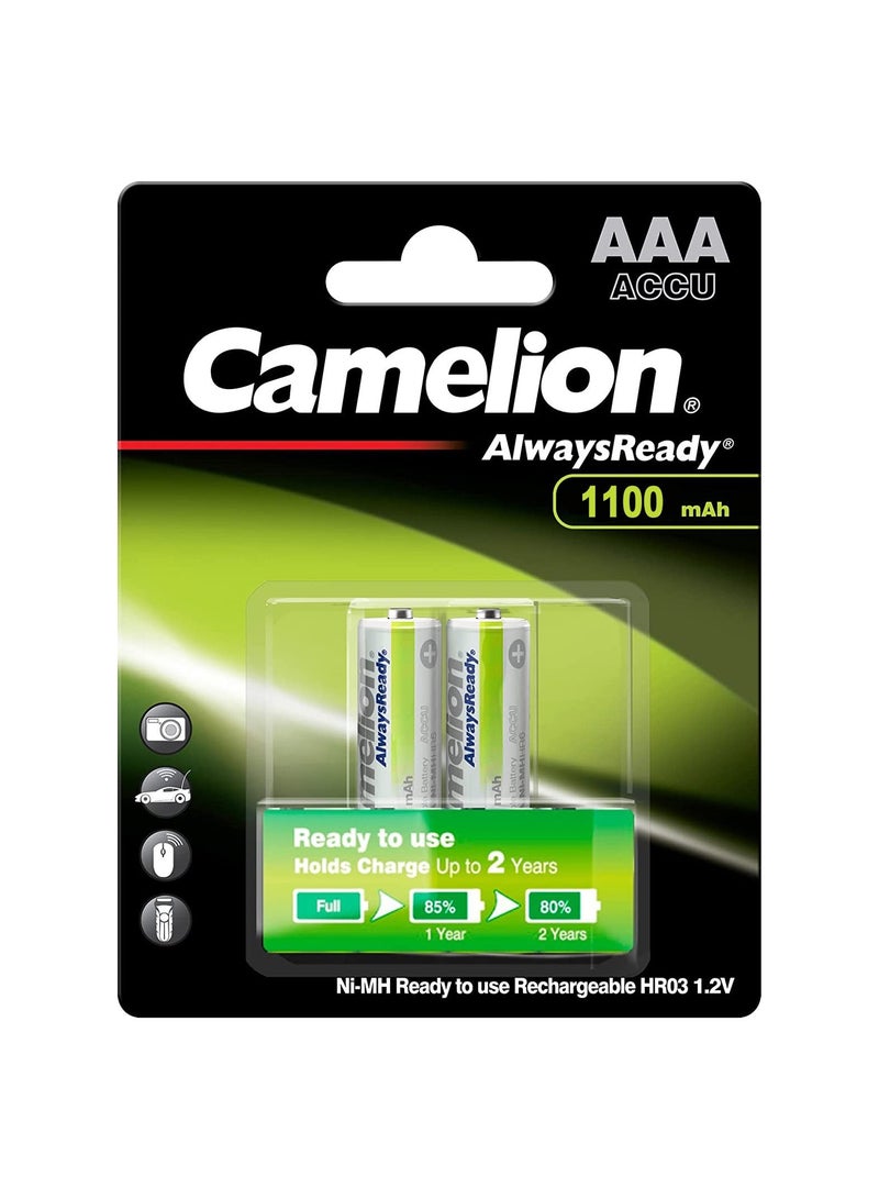 Camelion Camelion Always Ready Premium NI-MH Akku HR03/ AAA/ 1100mAh - 2er Pack - Image 1