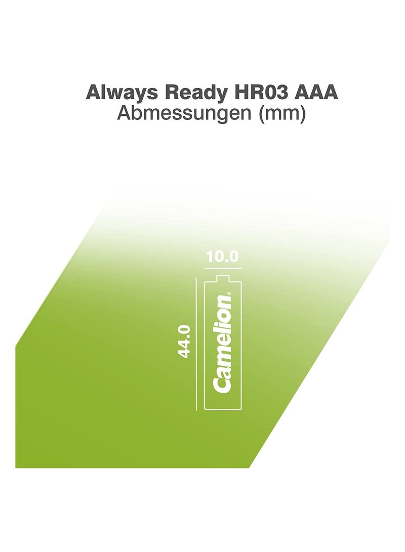 Camelion Camelion Always Ready Premium NI-MH Akku HR03/ AAA/ 1100mAh - 2er Pack - Image 3