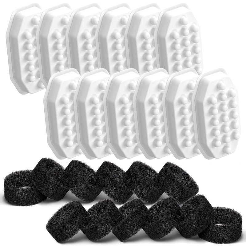 Rellaty Official Cat Water Fountain Filters Replacement & Pre-Filter Sponges for 3.2L/108oz Automatic Pet Fountain Dog Water Fountain (12 Carbon Filter and 12 sponges) - Image 1