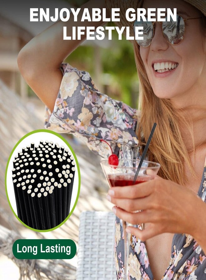 Chunspak Disposable 6 inch Short Paper Drinking Straws, Black Cocktail Straws 500 Counts, 0.24" Diameter - 4 PLY Thick Paper (Restaurant Quality) - Image 5