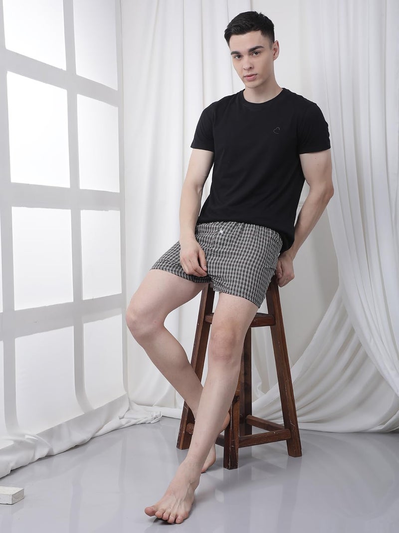 Dollar Pack of 3 Cotton Checkered Men Boxer - Image 5
