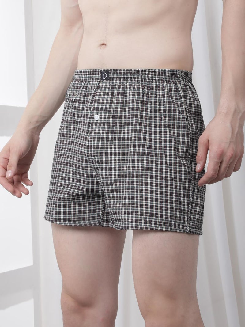 Dollar Pack of 3 Cotton Checkered Men Boxer - Image 2