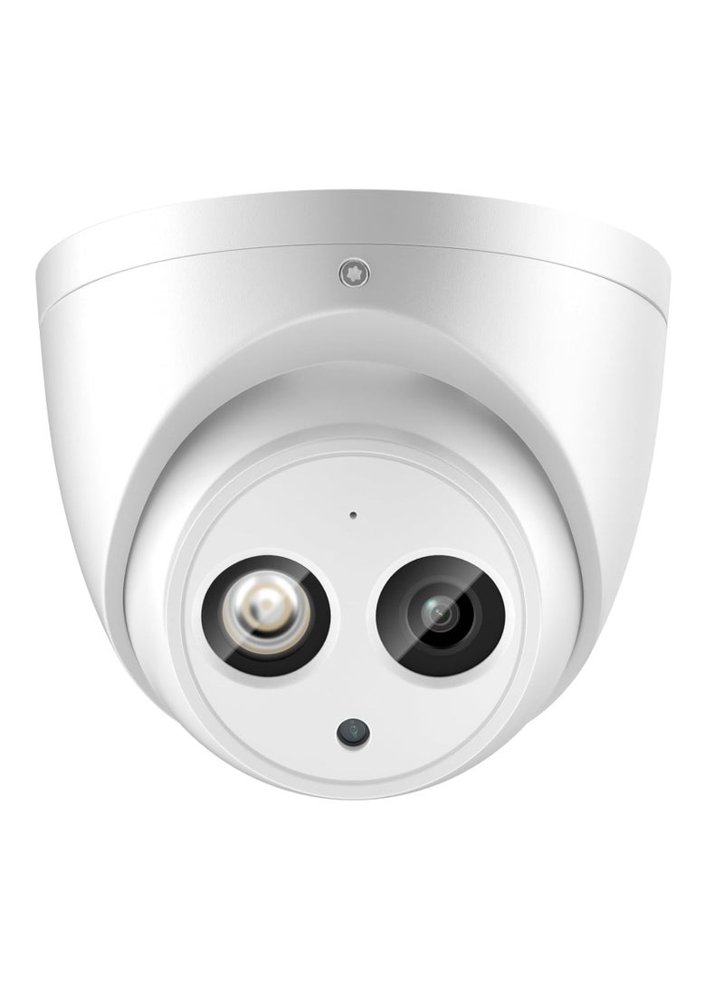 Generic 6MP PoE IP Camera, 2.8mm Wide Angle, 164ft IR Night Vision, IVS Detection, Outdoor Turret Camera with Mic, Metal IP67 Weatherproof, H.265, WDR, 3D DNR, DMSS/SmartPss Lite  - Image 1