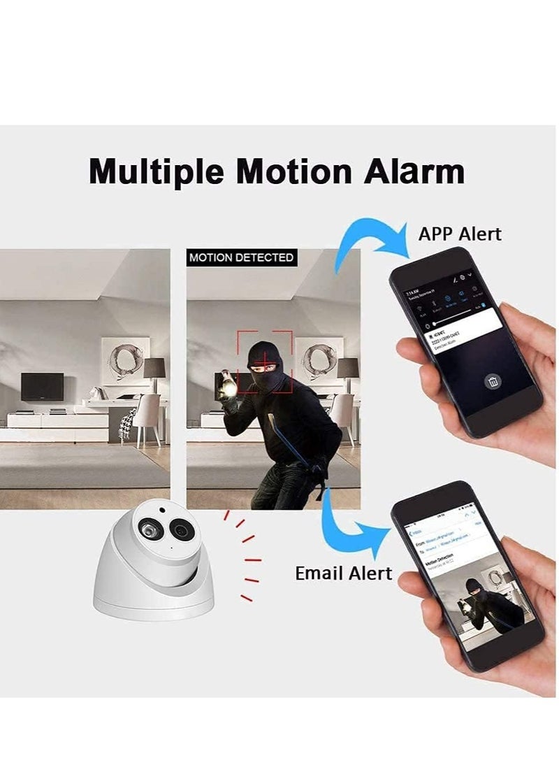 Generic 6MP PoE IP Camera, 2.8mm Wide Angle, 164ft IR Night Vision, IVS Detection, Outdoor Turret Camera with Mic, Metal IP67 Weatherproof, H.265, WDR, 3D DNR, DMSS/SmartPss Lite  - Image 3