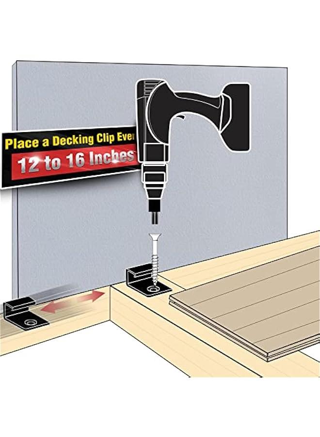 Arabest Start Clips - Universal Hidden Fasteners for Composite Decking (36 Pack, Black) - Image 5