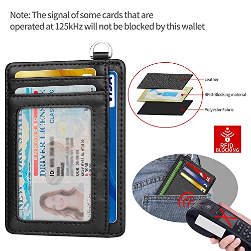 EcoVision Slim Minimalist Front Pocket Wallet, RFID Blocking Credit Card Holder Wallet with Detachable D-Shackle for Men Women - Image 4