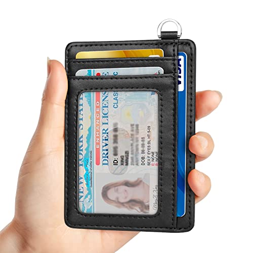 EcoVision Slim Minimalist Front Pocket Wallet, RFID Blocking Credit Card Holder Wallet with Detachable D-Shackle for Men Women - Image 2