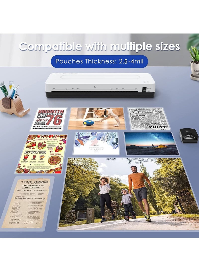 Laminator Machine 13Inch Laminating - A3 Lamination with 30 Pouches, Cold and Thermal Kit Paper Cutter Corner Rounder for Office Home School Use - Image 4