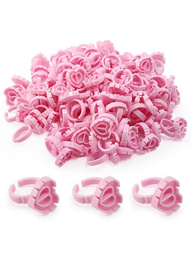 Autdor Glue Rings Autdor 500Pcs Glue Rings For Eyelash Extensions Pink Lash Glue Rings Pigment Ring Cups Lash Glue Holder For Lash Extension Supplies Makeup Lip Microblading Supplies Nail Art - Image 1
