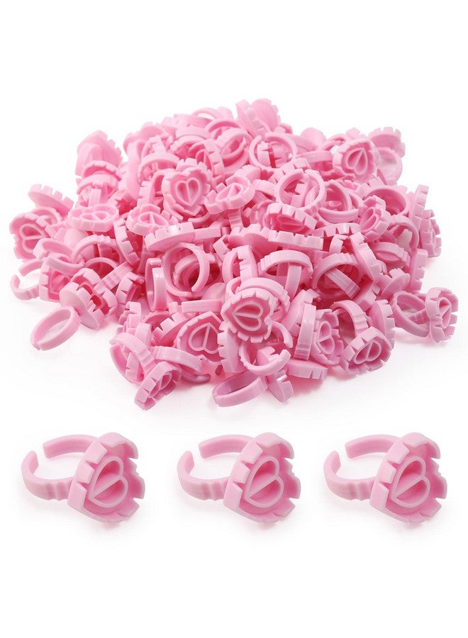 Autdor Glue Rings Autdor 500Pcs Glue Rings For Eyelash Extensions Pink Lash Glue Rings Pigment Ring Cups Lash Glue Holder For Lash Extension Supplies Makeup Lip Microblading Supplies Nail Art - Image 2