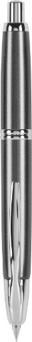 PILOT Vanishing Point Collection Refillable & Retractable Fountain Pen, Gun Metal Gray Barrel with Rhodium Accents, Blue Ink, Broad Nib (60633) - Image 1