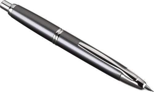 PILOT Vanishing Point Collection Refillable & Retractable Fountain Pen, Gun Metal Gray Barrel with Rhodium Accents, Blue Ink, Broad Nib (60633) - Image 3