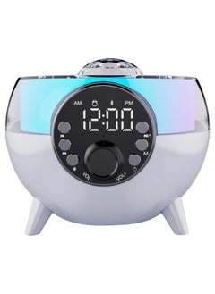 TIGER 5-in-1 White Noise Machine & Alarm Clock with Bluetooth Speaker, Galaxy Projector Light, Wireless Charging Pad & LED Ambient Lighting | Sleep Sound Aid with Subwoofer | High Volume Bedroom Clock | Relaxing Night Light for Kids & Adults | Perfect Gift  - Image 3