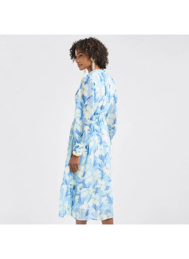 Splash FAV Floral Chiffon Midi Dress
