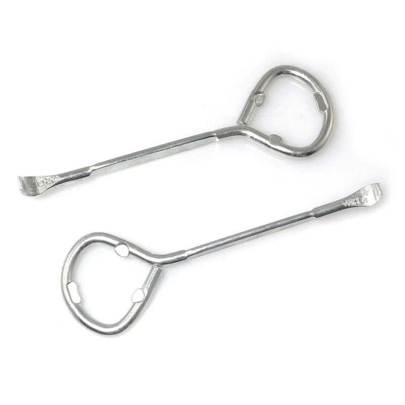 RLECS 2pcs Stainless Steel Simple Can Opener Multifunctional Can Opener Bottle Opener Paint Bucket Opener Beer Screwdriver