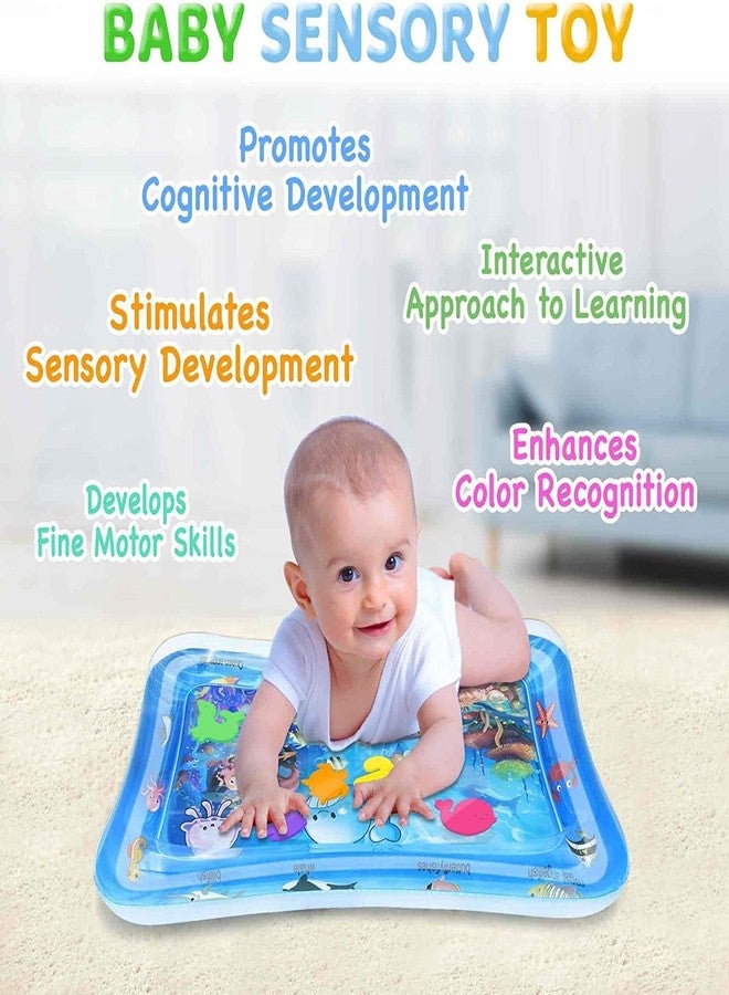 4AJ BAZAAR Tummy Time Water Mat for Babies | Sensory Play Gym for 6-12 Months | Newborn Baby Essentials | Water-Filled Activity Mat | Baby Gifts | Pack of 1 - Image 3