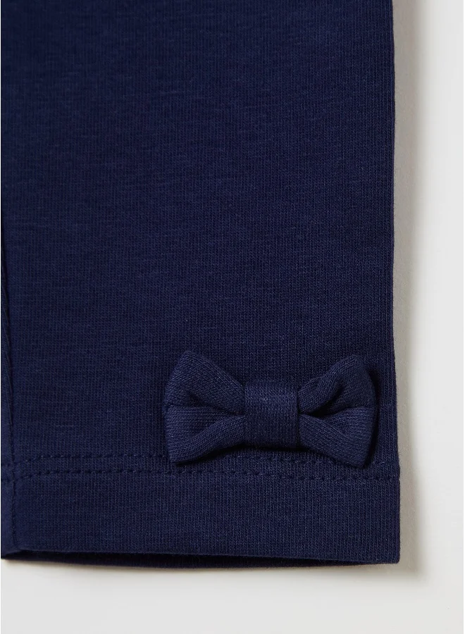 Ovs Stretch cotton leggings with bows