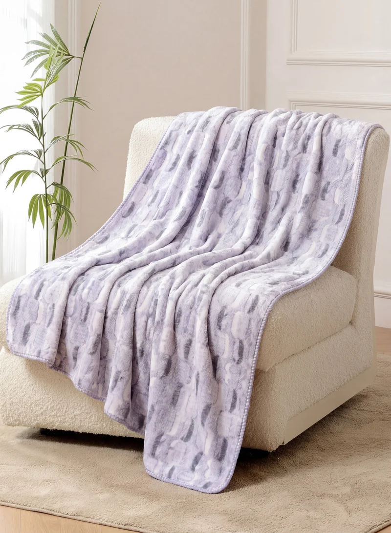 PARRY LIFE Parry Life 2-Ply Cloudy Blanket – Ultra Soft Printed Polyester Travel Blanket 130×180 cm