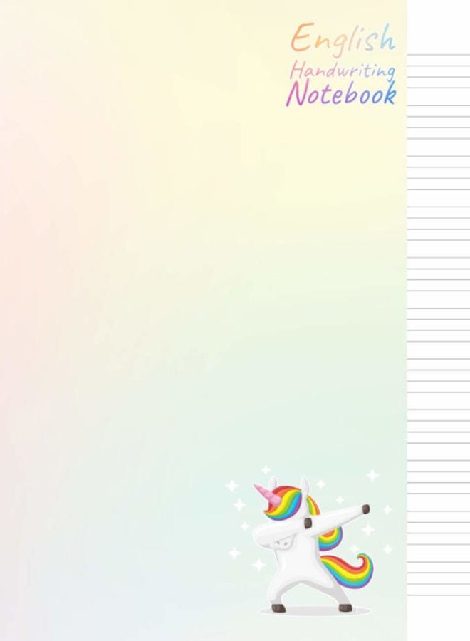 English Handwriting Notebook: 4 Line Ruled Notebook : Children 4 Line Notebook : Four Line Notebook Kids : 4 Line Notebook For Handwriting : Notebooks ... 4 Line : Handwriting Practice Notebook (12)
