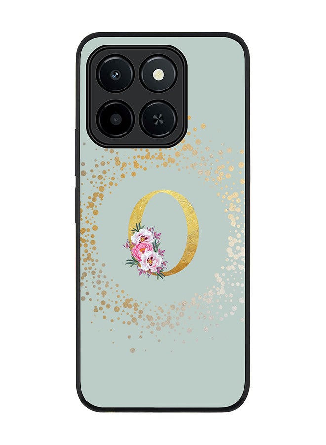 Stylizedd For Honor X6c Case,Slim fit Camera Protection, Shockproof Thin Phone cover  - Custom Monogram Floral - O  (Light Grey )