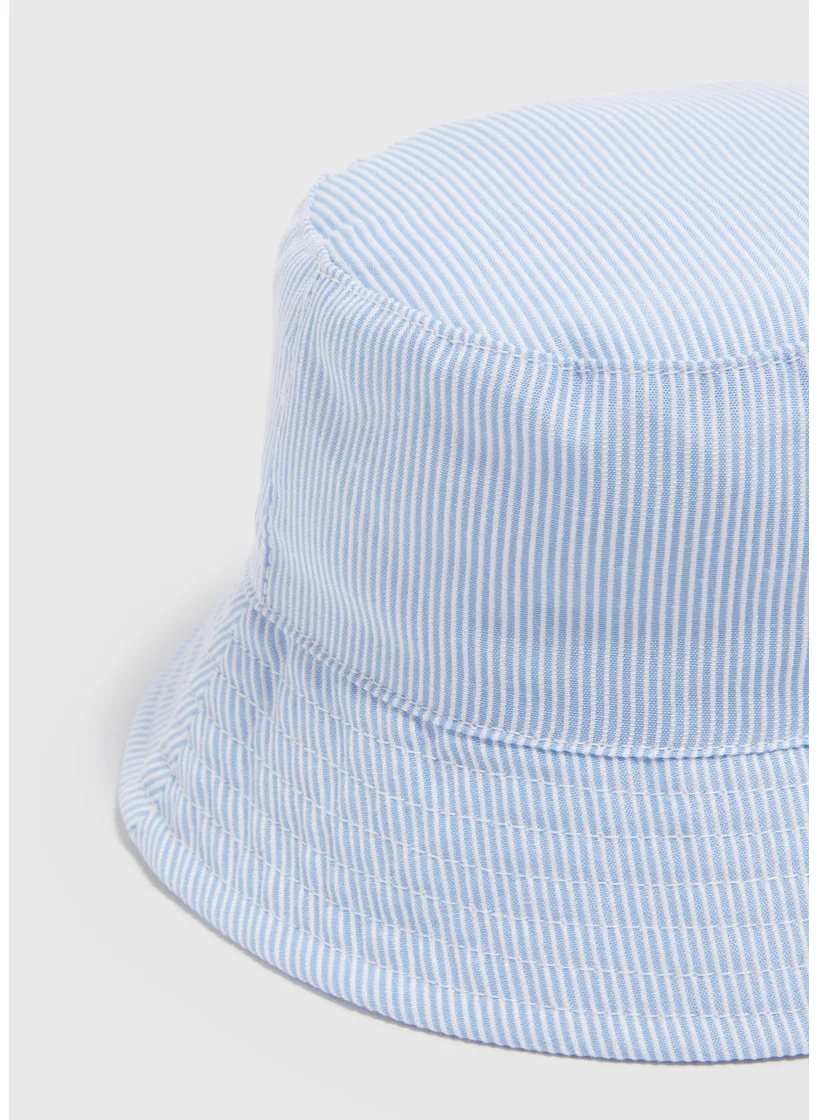 Matalan Baby Blue Stripe Bucket Hat